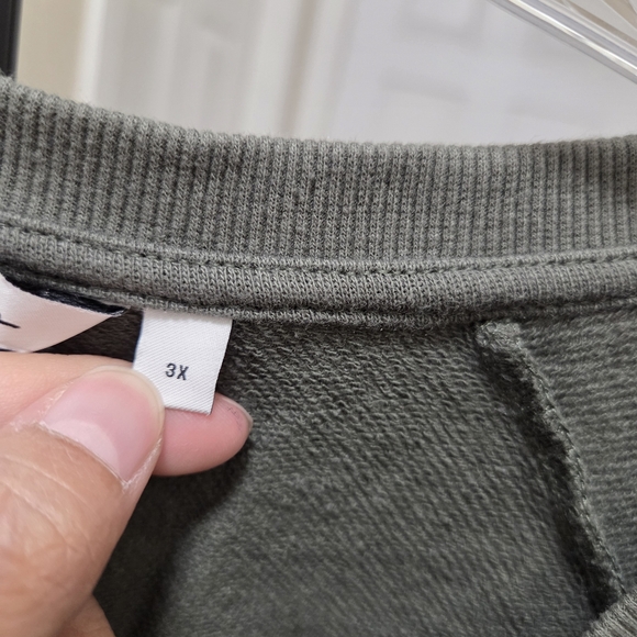 Reitmans Plus Size Green V-Neck Sweater | Cotton Blend Casual Relaxed Fit Cozy - Picture 3 of 8